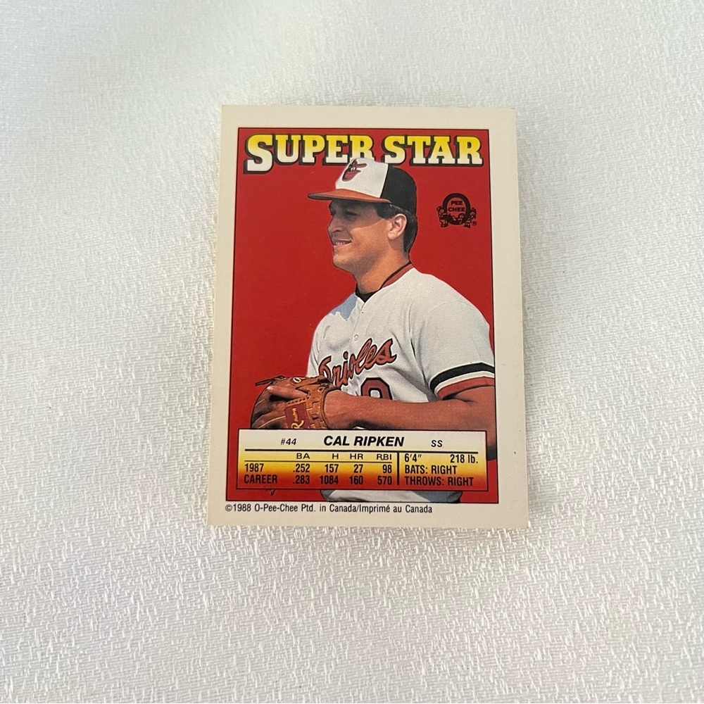 Cal Ripken Super Star Baseball Card